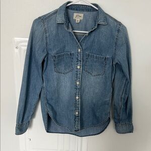 J. Crew Classic Blue Denim Shirt